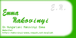 emma makovinyi business card